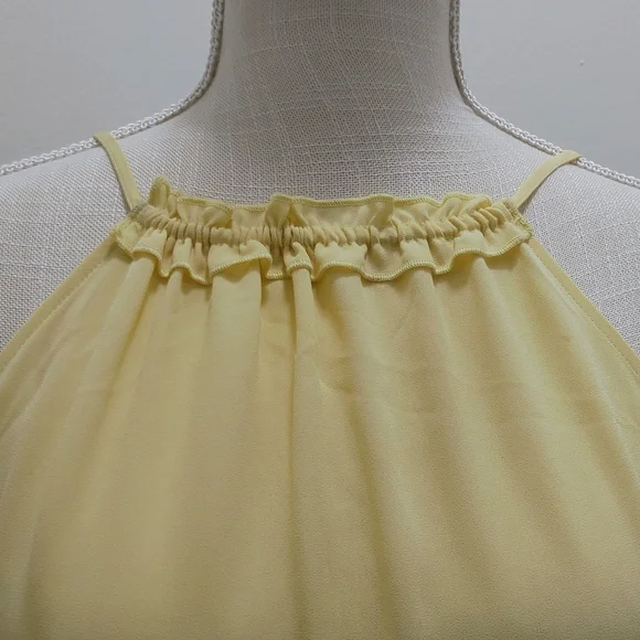 Ann Taylor LOFT Women Yellow Sleeveless Blouse Size S - Picture 4 of 6